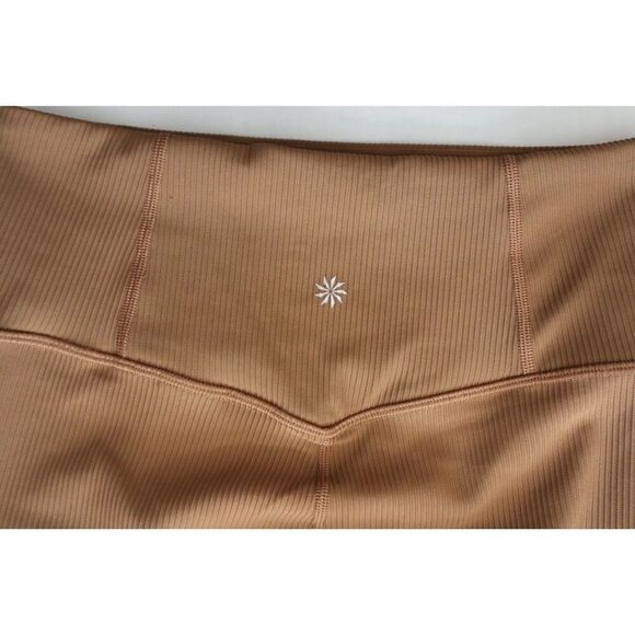Athleta 410342 Women Sz S Walnut Brown High-Rise Elation Rib Tight Leggings - Picture 7 of 12